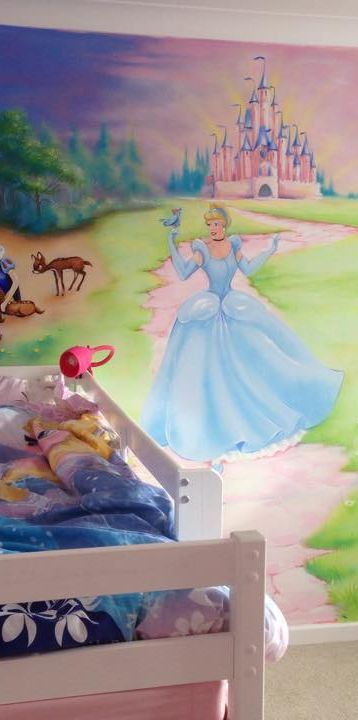 Disney Princess children bedroom mural