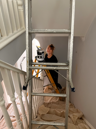 stairwell decorating